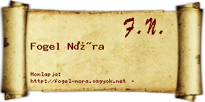 Fogel Nóra névjegykártya