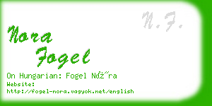 nora fogel business card